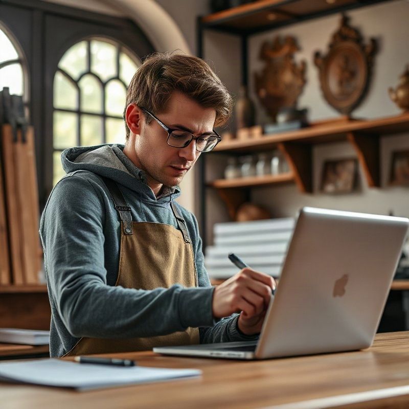 Zákazník odovzdávajúci notebook pri pulte žilinského servisu